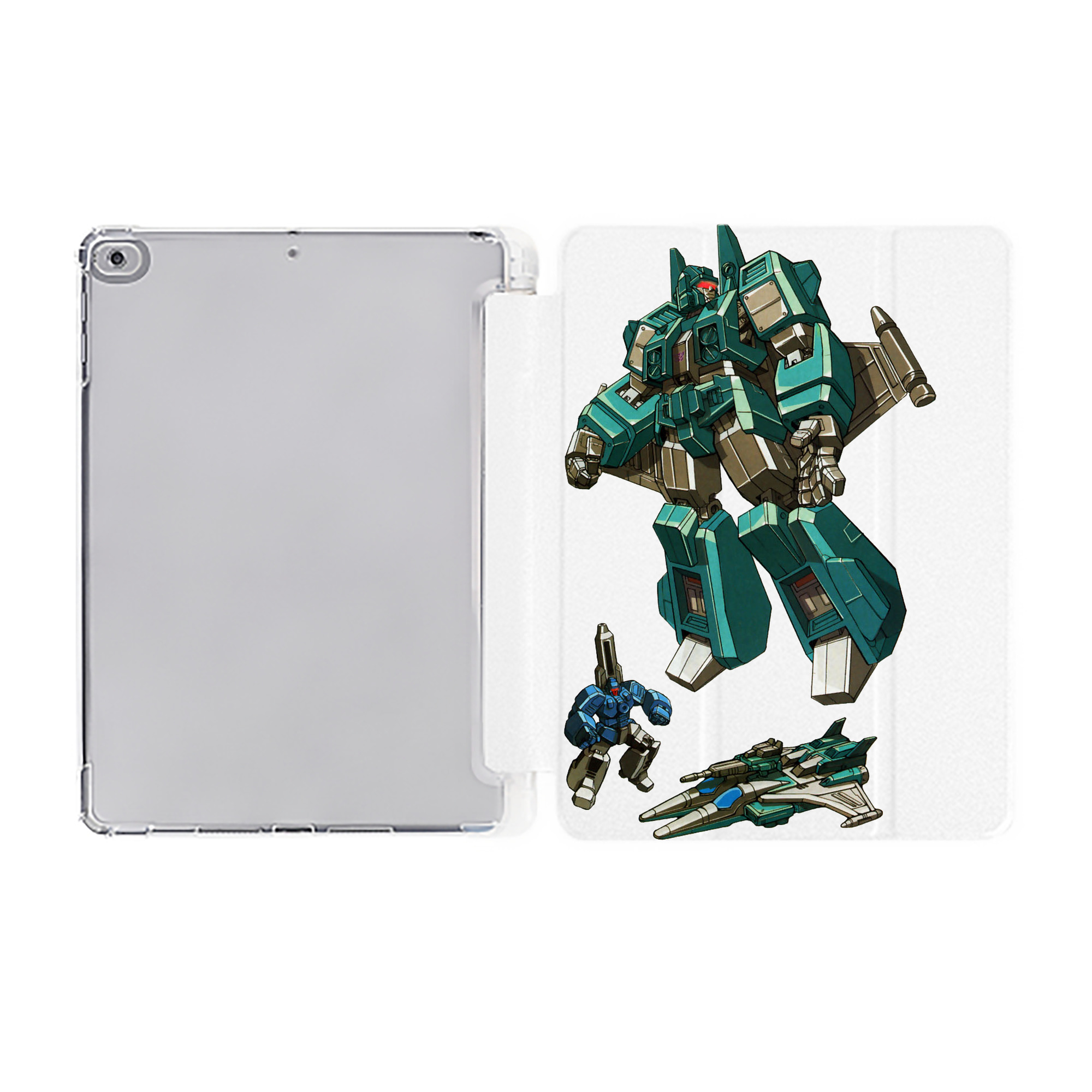 （画像用）  IPad ケース ペン収納付き 三つ折りスタンド PUレザー×シリコン 対応機種9.5/10.5/10.9インチ